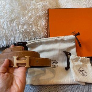 Hermes H Belt - Reversible black/gold 24mm - size 80